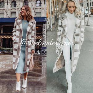 carter plaid teddy coat